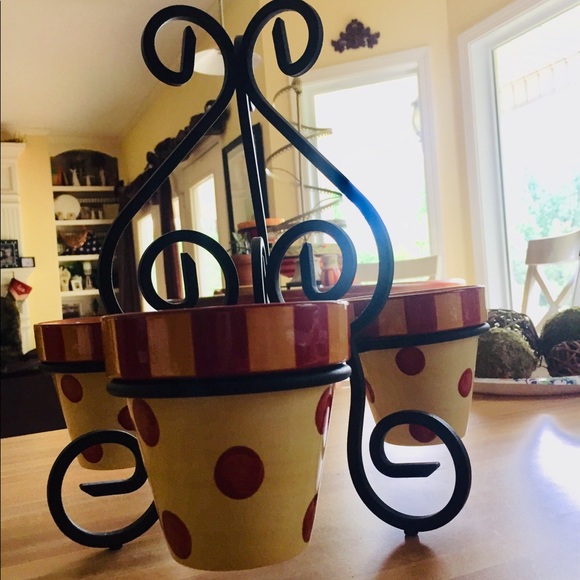 SLAH Wrought Iron Plant Stand/Caddy in Siena NIB - Picture 9 of 9